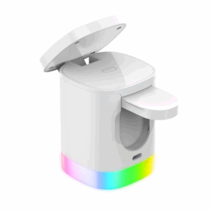 LAX 3-in-1 MagSafe Compatible Compact Wireless Charging Station - White - Image 8