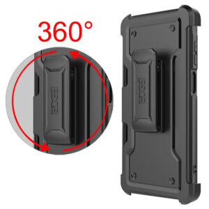 EDGE CLUTCH Series Holster Case w/ Tempered Glass for Samsung Galaxy A15 5G - Black - Image 3