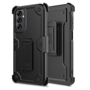 EDGE CLUTCH Series Holster Case w/ Tempered Glass for Samsung Galaxy A15 5G - Black - Image 6