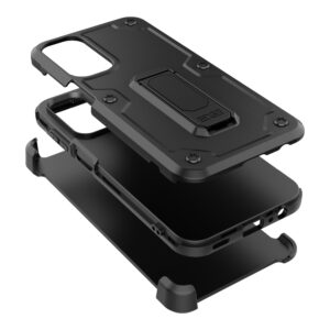 EDGE CLUTCH Series Holster Case w/ Tempered Glass for Samsung Galaxy A15 5G - Black - Image 10