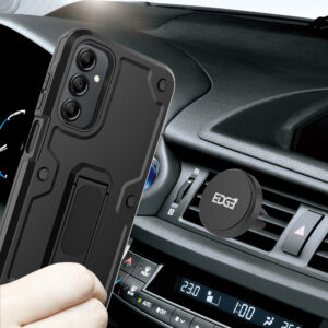 EDGE CLUTCH Series Holster Case w/ Tempered Glass for Samsung Galaxy A15 5G - Black - Image 13