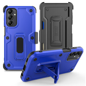 EDGE CLUTCH Series Holster Case w/ Tempered Glass for Samsung Galaxy A15 5G - Blue - Image 13