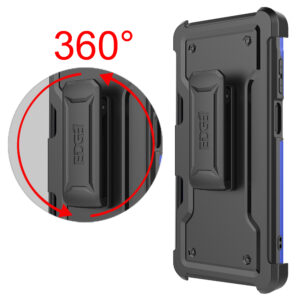 EDGE CLUTCH Series Holster Case w/ Tempered Glass for Samsung Galaxy A15 5G - Blue - Image 10