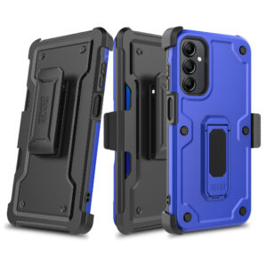EDGE CLUTCH Series Holster Case w/ Tempered Glass for Samsung Galaxy A15 5G - Blue - Image 11