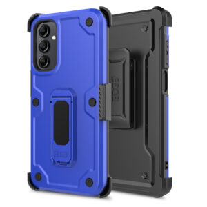 EDGE CLUTCH Series Holster Case w/ Tempered Glass for Samsung Galaxy A15 5G - Blue - Image 12