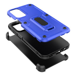 EDGE CLUTCH Series Holster Case w/ Tempered Glass for Samsung Galaxy A15 5G - Blue - Image 5
