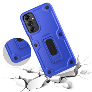 EDGE CLUTCH Series Holster Case w/ Tempered Glass for Samsung Galaxy A15 5G - Blue - Image 6
