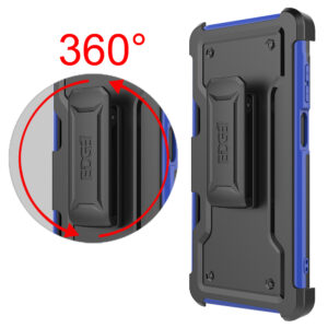 EDGE CLUTCH Series Holster Case w/ Tempered Glass for Samsung Galaxy A15 5G - BlackBlue - Image 9