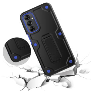 EDGE CLUTCH Series Holster Case w/ Tempered Glass for Samsung Galaxy A15 5G - BlackBlue - Image 5