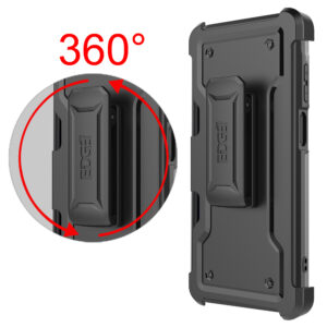 EDGE CLUTCH Series Holster Case w/ Tempered Glass for Samsung Galaxy A15 5G - Gray - Image 9