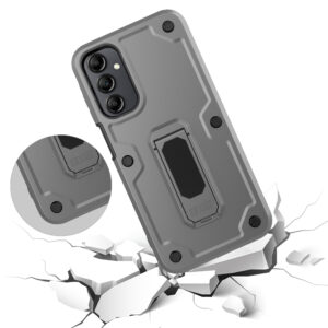 EDGE CLUTCH Series Holster Case w/ Tempered Glass for Samsung Galaxy A15 5G - Gray - Image 5