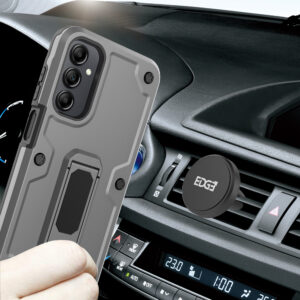 EDGE CLUTCH Series Holster Case w/ Tempered Glass for Samsung Galaxy A15 5G - Gray - Image 7