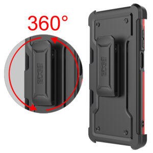 EDGE CLUTCH Series Holster Case w/ Tempered Glass for Samsung Galaxy A15 5G - Red - Image 11
