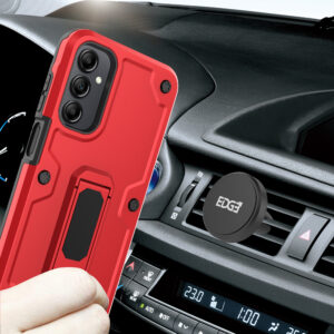 EDGE CLUTCH Series Holster Case w/ Tempered Glass for Samsung Galaxy A15 5G - Red - Image 9