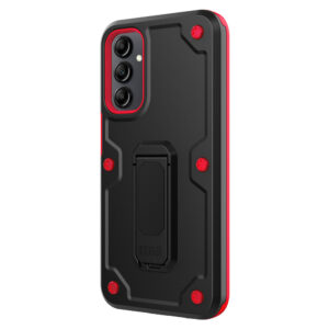EDGE CLUTCH Series Holster Case w/ Tempered Glass for Samsung Galaxy A15 5G - BlackRed - Image 3