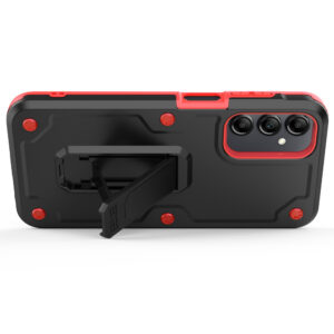 EDGE CLUTCH Series Holster Case w/ Tempered Glass for Samsung Galaxy A15 5G - BlackRed - Image 7