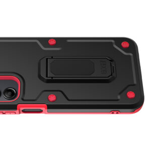 EDGE CLUTCH Series Holster Case w/ Tempered Glass for Samsung Galaxy A15 5G - BlackRed - Image 9