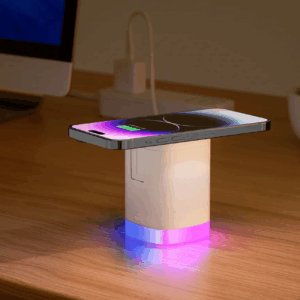 LAX 3-in-1 MagSafe Compatible Compact Wireless Charging Station - White - Image 3