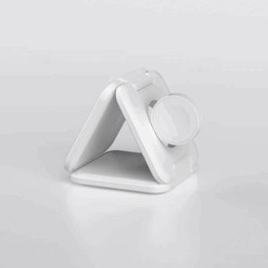 LAX 3-in-1 Magnetic Foldable Wireless Charger for iPhone, Apple Watch, AirPods - White - Image 10