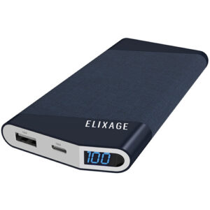 Elixage 10,000 mAh PD 3.0  Power Bank with USB A & USB C Outputs - Blue - Image 4