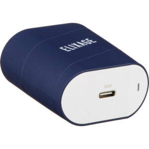 Elixage 30W PD USB-C Wall Charger wtih 6 FT USB-C Cable - Blue - Image 8