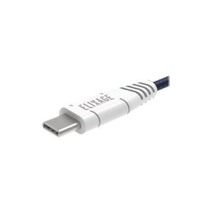 Elixage 6 FT USB-C to USB-C Braided Data Cable – Blue - Image 8