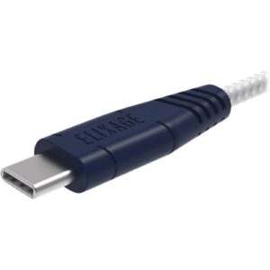 Elixage 6 FT USB-C to USB-C Braided Data Cable – White - Image 5