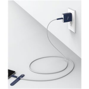 Elixage 6 FT USB-C to Lightning Braided Data Cable - White - Image 4