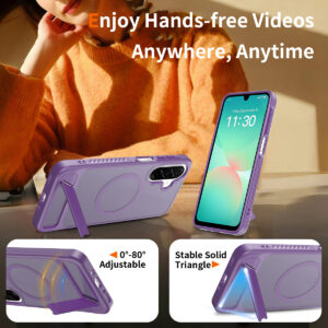 EDGE Mag Pro Case with Kickstand for Samsung Galaxy A17 5G / A16 5G - Purple - Image 3