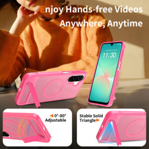 EDGE Mag Pro Case with Kickstand for Samsung Galaxy A17 5G / A16 5G - Hot Pink - Image 3