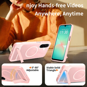 EDGE Mag Pro Case with Kickstand for Samsung Galaxy A17 5G / A16 5G - Light Pink - Image 3