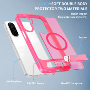 EDGE Mag Pro Case with Kickstand for Samsung Galaxy A17 5G / A16 5G - Hot Pink - Image 6