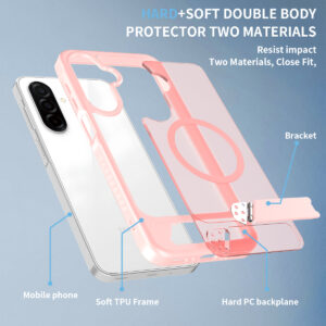 EDGE Mag Pro Case with Kickstand for Samsung Galaxy A17 5G / A16 5G - Light Pink - Image 6