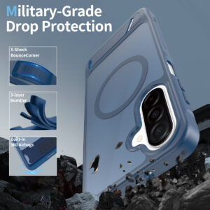 EDGE Mag Pro Case with Kickstand for Samsung Galaxy A17 5G / A16 5G - Blue - Image 4
