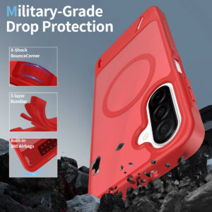 EDGE Mag Pro Case with Kickstand for Samsung Galaxy A17 5G / A16 5G - Red - Image 4