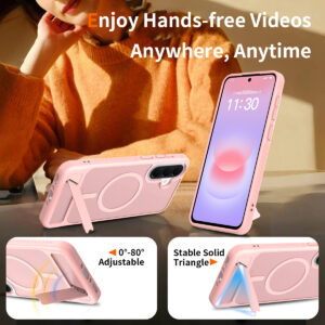 EDGE Mag Pro Case with Kickstand for Samsung Galaxy A37 / A36 - Light Pink - Image 3