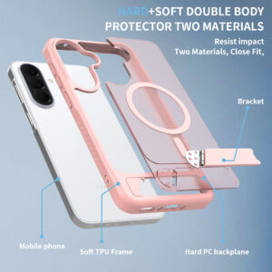 EDGE Mag Pro Case with Kickstand for Samsung Galaxy A37 / A36 - Light Pink - Image 6