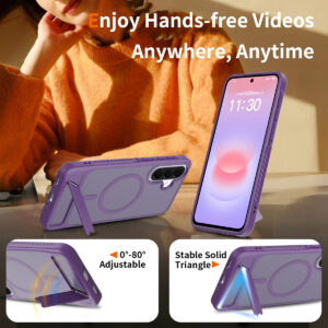 EDGE Mag Pro Case with Kickstand for Samsung Galaxy A37 / A36 - Purple - Image 3