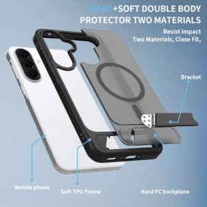EDGE Mag Pro Case with Kickstand for Samsung Galaxy A37 / A36 - Black - Image 7