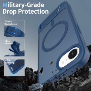 EDGE Mag Pro Case with Kickstand for iPhone 16E / 17E - Blue - Image 4