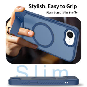 EDGE Mag Pro Case with Kickstand for iPhone 16E / 17E - Blue - Image 6