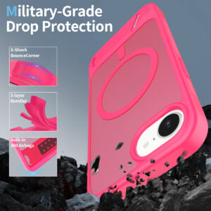 EDGE Mag Pro Case with Kickstand for iPhone 16E / 17E - Hot Pink - Image 4