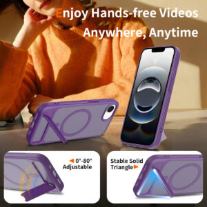 EDGE Mag Pro Case with Kickstand for iPhone 16E / 17E - Purple - Image 3