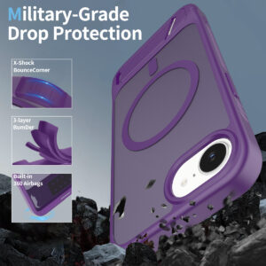 EDGE Mag Pro Case with Kickstand for iPhone 16E / 17E - Purple - Image 4