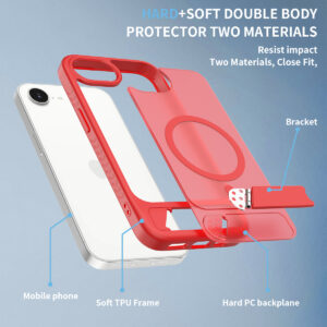 EDGE Mag Pro Case with Kickstand for Moto G 5G 2026 / 2025 & G Play 2026 - Red - Image 7