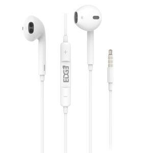 Edge Pulse Series 3.5mm Stereo Wired Earbuds - White - Image 1