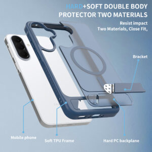 EDGE Mag Pro Case with Kickstand for Samsung Galaxy A37 / A36 - Blue - Image 6