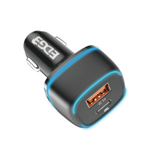 EDGE Power Series Duo 48W Car Charger (Type-C 30W / USB-A 18W) - Black - Image 2
