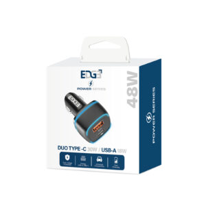 EDGE Power Series Duo 48W Car Charger (Type-C 30W / USB-A 18W) - Black - Image 1