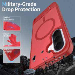 EDGE Mag Pro Case with Kickstand for Samsung Galaxy A37 / A36 - Red - Image 7